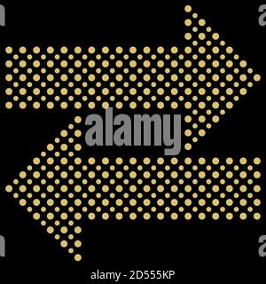 Fine Vector Dotted Arrows Stock Vector