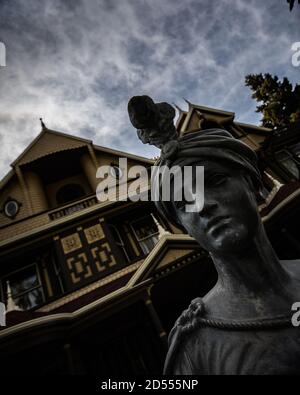Exterior Photos of the Winchester House in San Jose California. One of the most famous Haunted Houses in the world Stock Photo
