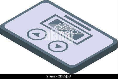 Digital voltage regulator icon, isometric style Stock Vector