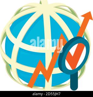Seo icon, isometric style Stock Vector