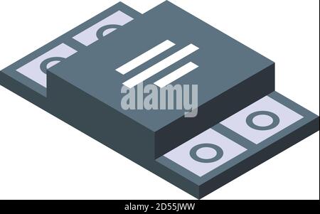 Voltage regulator protection icon, isometric style Stock Vector
