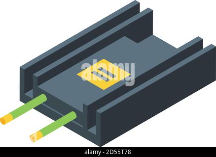 Voltage regulator appliance icon, isometric style Stock Vector