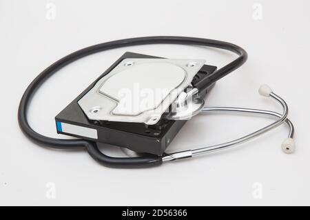 Diagnosis of external hard drive concept Stock Photo - Alamy