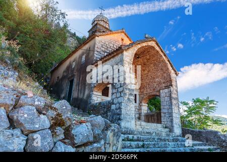 Church of Our Lady of Remedy in the Fortress of Kotor, Montenegro Stock Photo