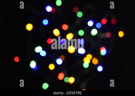 Soft focus multiple colored led lights Stock Photo