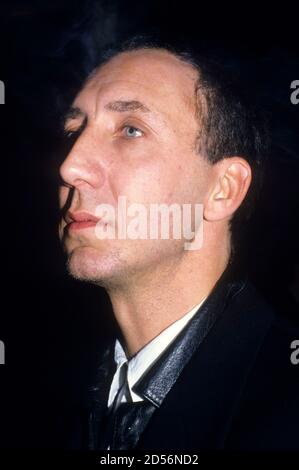 Pete Townshend at the aftershow party at the Hard Rock Cafe after Pete Townshend's Deep End concert of the 'White City' tour at Brixton Academy. London, November 2nd, 1985 | usage worldwide Stock Photo