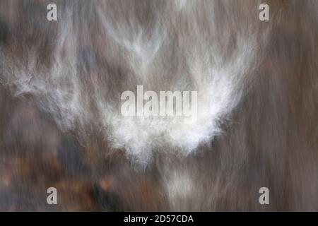 Turbulent river water with motion blur Stock Photo