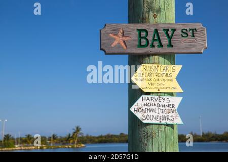 Bahamas, Abaco Islands, Green Turtle Cay, New Plymouth, Bay St Stock Photo