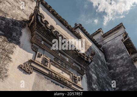 Detail view of the traditional architecture in Xidi village, China. Stock Photo