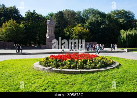 LVIV / UKRAINE - OCTOBER 06, 2018: Monument of Ivan Franko - Ukrainian poet and writer Stock Photo