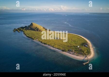 Aerial view of Kenawa island, Sumbawa, West Nusa Tenggara, Indonesia Stock Photo