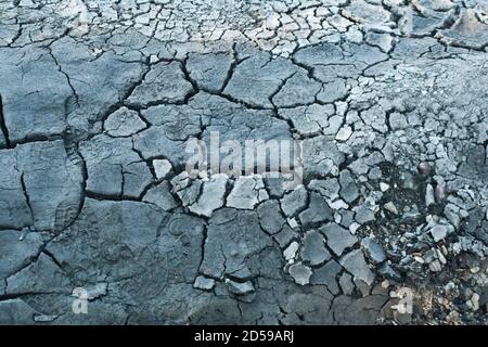 severely dry ground broken as concept for global warming Stock Photo