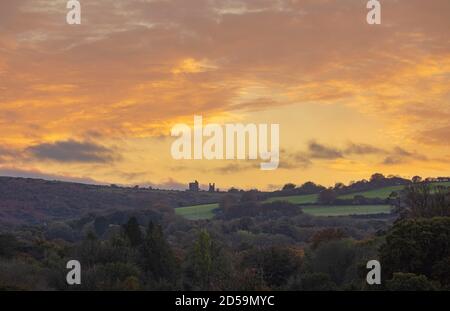 Sunset over Bodmin Moor Stock Photo