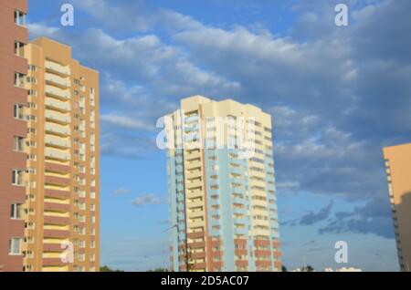 Multi-storey, residential new home on a sunny day Stock Photo
