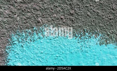 Dark green and blue painted wall surface closeup. Grunge textured background with copy space Stock Photo