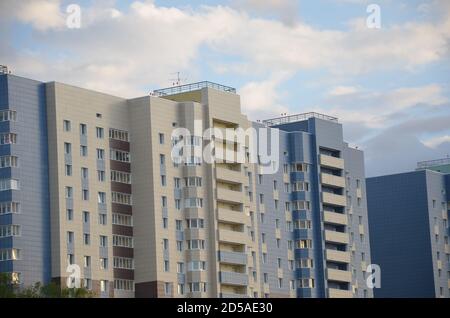 Multi-storey, residential new home on a sunny day Stock Photo