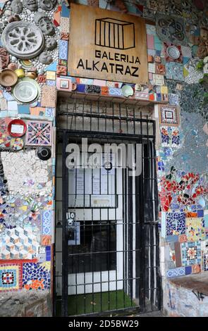 Alkatraz Art Gallery at Metelkova Mesto in Ljubljana Stock Photo