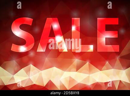 Black friday red background. Sale vector banner. Stock Vector