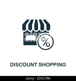 Discount Shopping icon. Simple element from loyalty program collection. Filled Discount Shopping icon for templates, infographics and more Stock Vector
