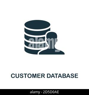 Customer Database icon. Simple element from loyalty program collection. Filled Customer Database icon for templates, infographics and more Stock Vector