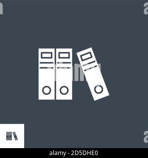 Office Folders related vector glyph icon. Stock Vector