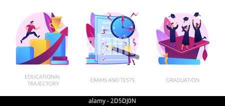 Getting an academic degree vector concept metaphors. Stock Vector