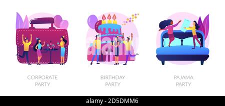 Party time vector concept metaphors. Stock Vector