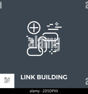 Link Building Line Icon Stock Vector