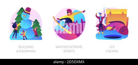 Ice fishing abstract concept vector illustration Stock Vector Image & Art -  Alamy