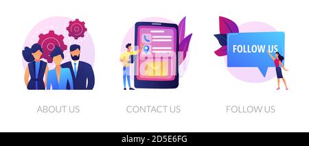 Website menu bar vector concept metaphors. Stock Vector