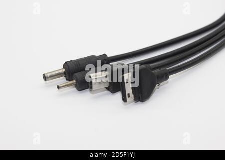 A picture of charging pins on white background Stock Photo
