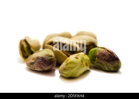 Pistachios isolated on white background Stock Photo