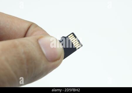 A picture of memory card on white background Stock Photo