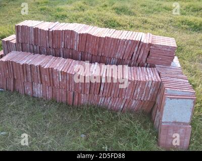 A picture of tiles with selective focus Stock Photo