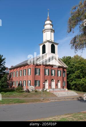 Historic Deerfield Village, Deerfield, Massachusetts, USA, The First Church of Deerfield. Stock Photo