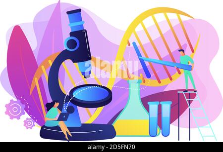 Genetic engineering concept vector illustration. Stock Vector