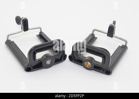 A picture of mobile holder on white background Stock Photo
