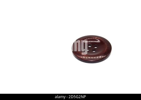 A picture of cloth button on white background Stock Photo