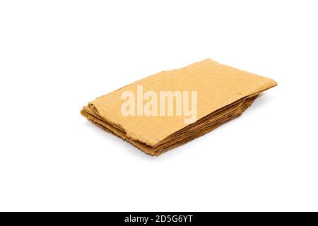 A picture of Corrugated Cardboard Sheets on white background Stock Photo