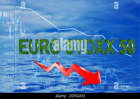 Stock Exchange Euro Stoxx 50 index Stock Photo
