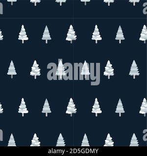 Merry christmas and happy new year seamless pattern with winter landscape Stock Vector