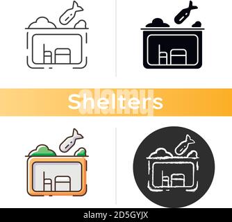 Bomb shelter icon Stock Vector