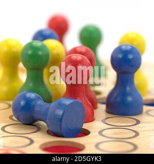 Play figures for various board games Stock Photo