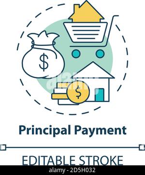 Principal payment concept icon Stock Vector