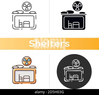 Fallout shelter icon Stock Vector