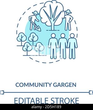 Community gargen concept icon Stock Vector