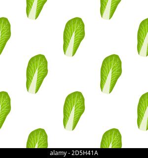 Illustration pattern chinese cabbage, vegetable salad for seal. Vegetable pattern consisting of beautiful chinese cabbage, many salad. Simple colorful Stock Vector