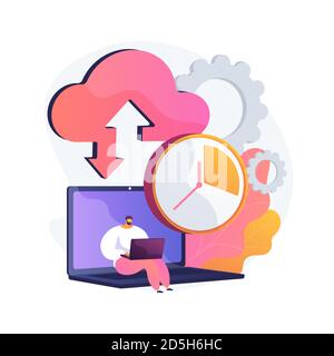 Automatic backup abstract concept vector illustration. Stock Vector