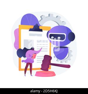 Artificial intelligence regulations abstract concept vector illustration. Stock Vector