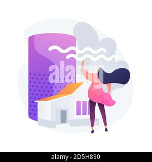 Air quality monitor abstract concept vector illustration. Stock Vector